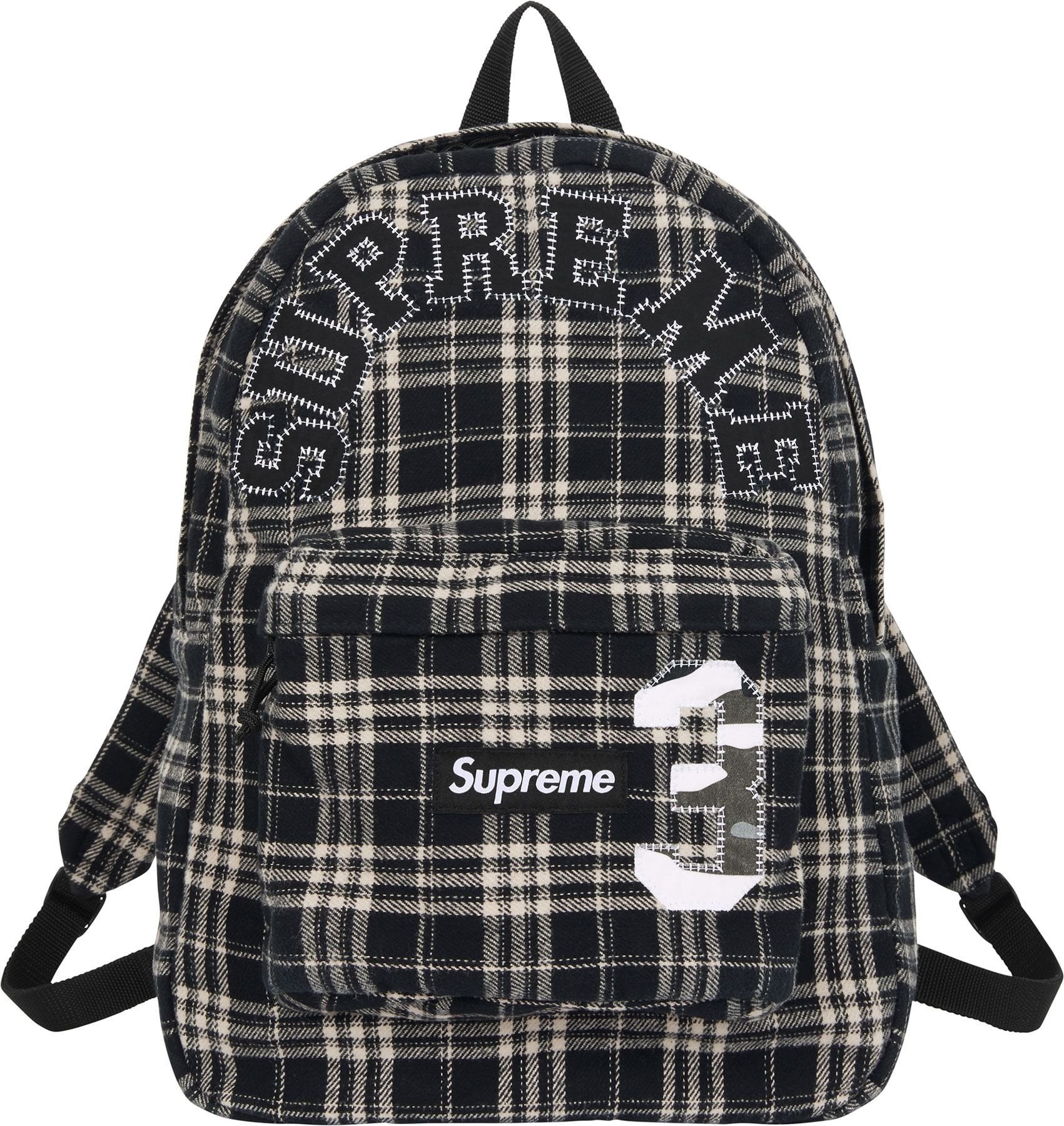 Appliqué Flannel Backpack view 4
